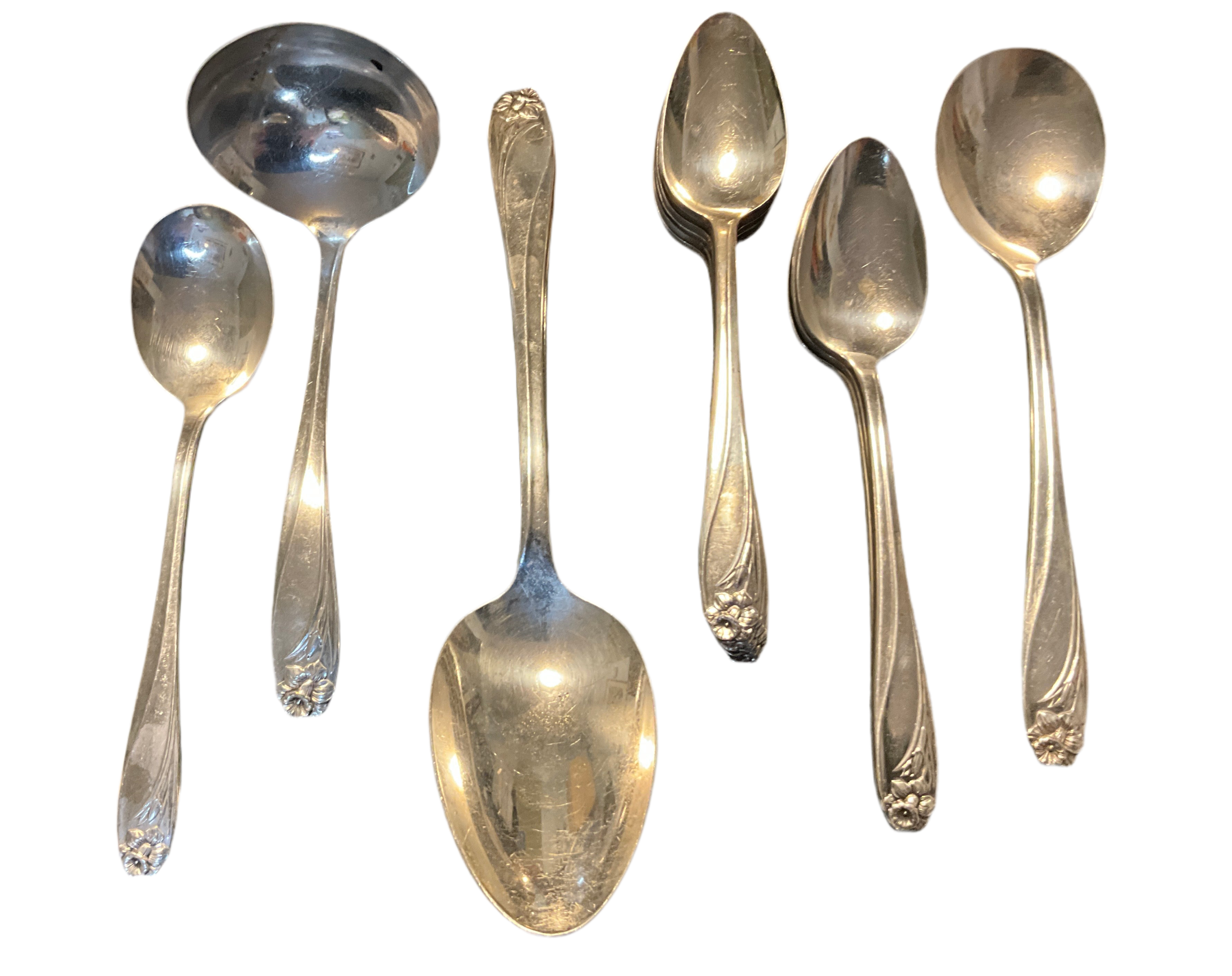 1847 Rogers Bros Daffodil Silverplate Flatware Set – 49 Pieces