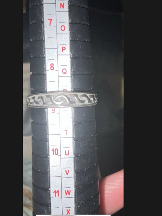 Vintage Sterling 925 Band Ring Celtic Design