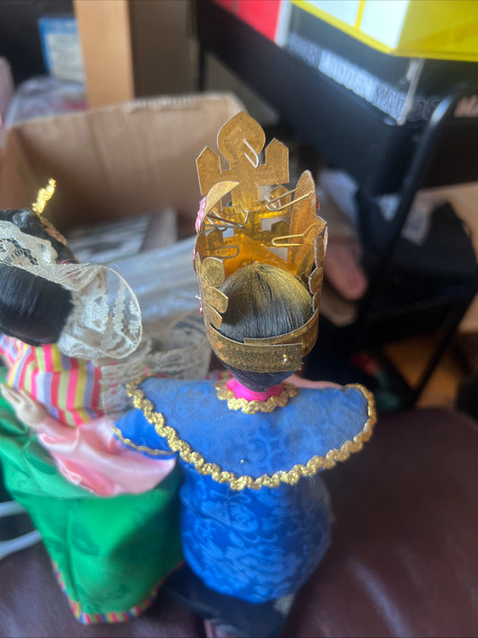 Korean Traditional Handicraft Hanbok Dolls Wedding Collectible Figure Gift