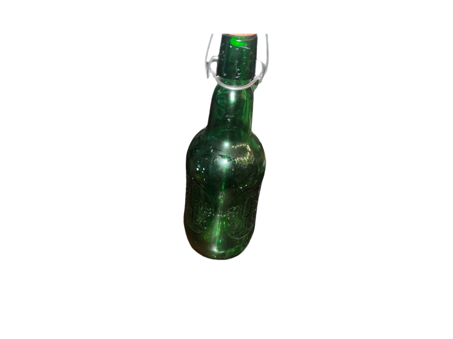 Vintage Grolsch Green Glass Beer Bottle with Porcelain Swing-Top Cap