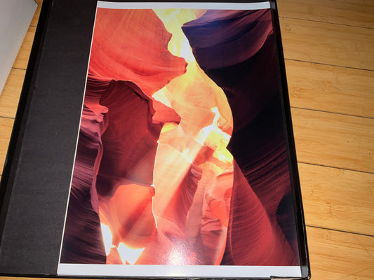 Antelope Canyon Wall Art Print – Sunlight Through Slot Canyon (Unframed 14” x 20”)