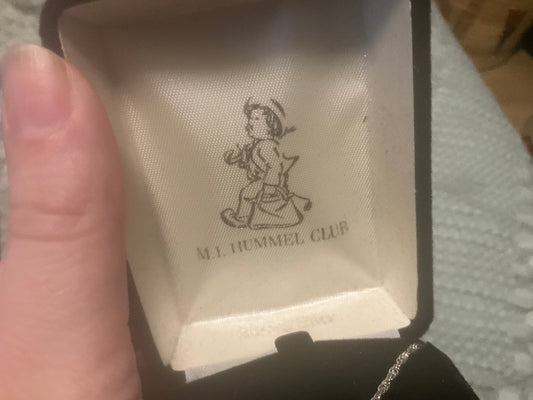 Vintage M.I. Hummel Club Sterling Silver Necklace – Rare 925 Rocking Horse Boy Pendant