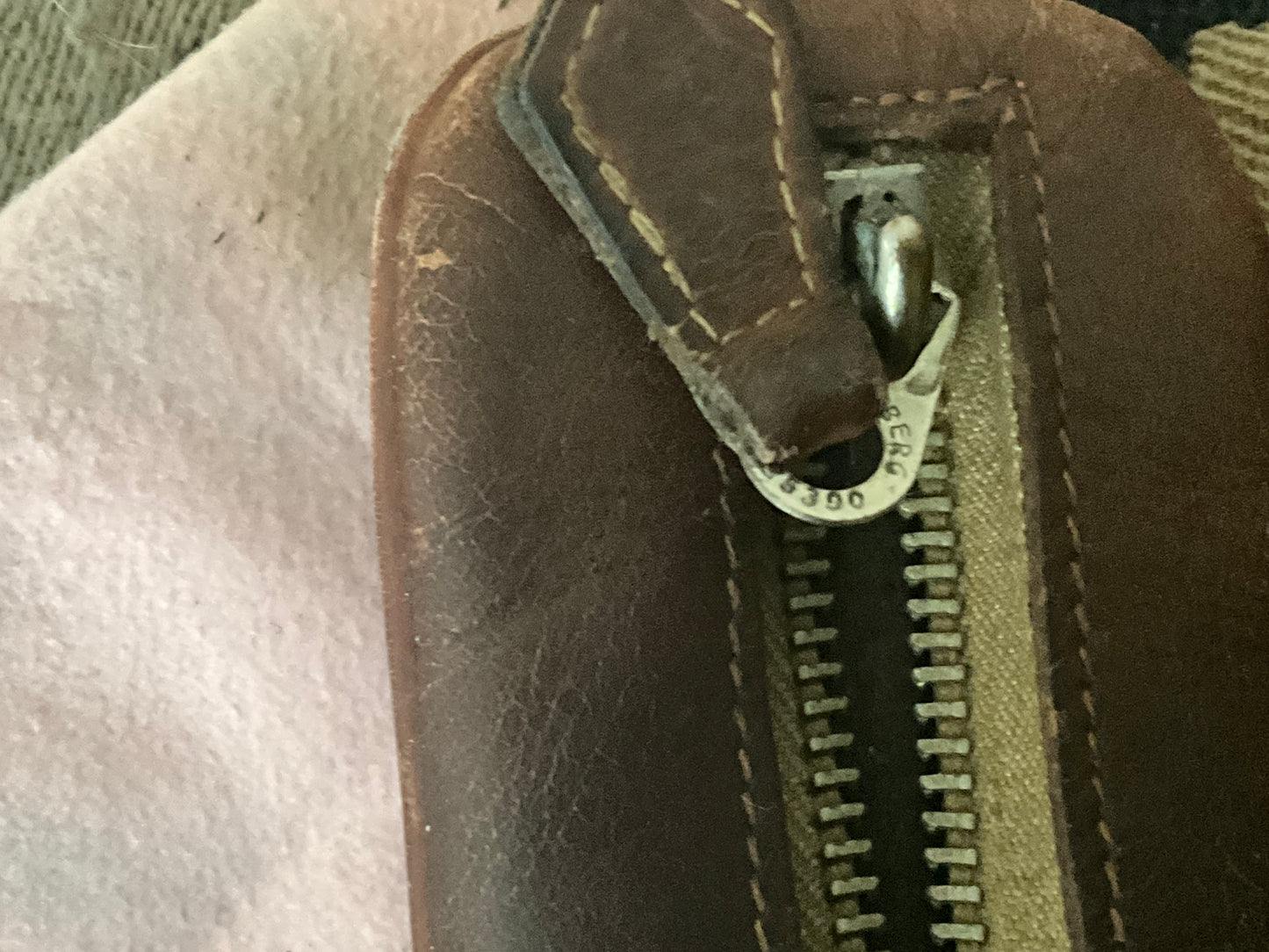 Vintage Leather Zipp Pouch – Mid-Century German Case with CRP Nürnberg Zipper