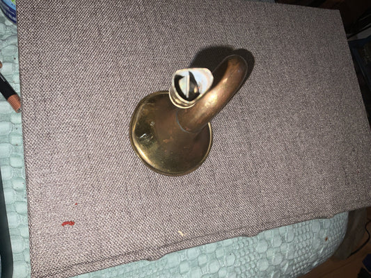 Vintage Mini Brass Bugle – 8” Hunting Horn / Boy Scout Style – Rustic Decor