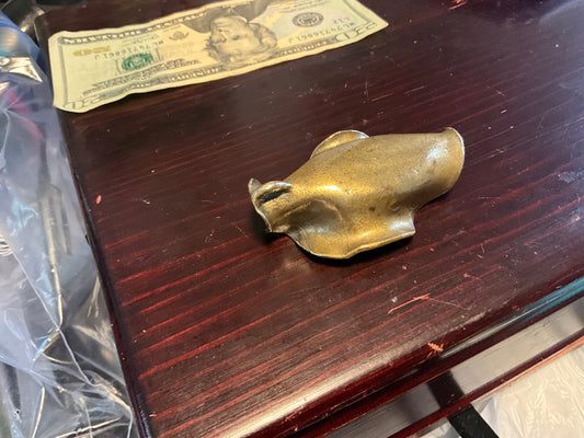 Vintage Solid Brass Leaf Dish – Mid-Century Trinket Catchall