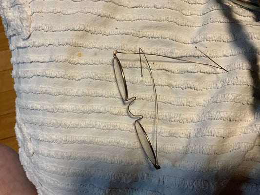 Antique 10k Gold Wire-Rim Spectacles with Riding Temples – c. 1900