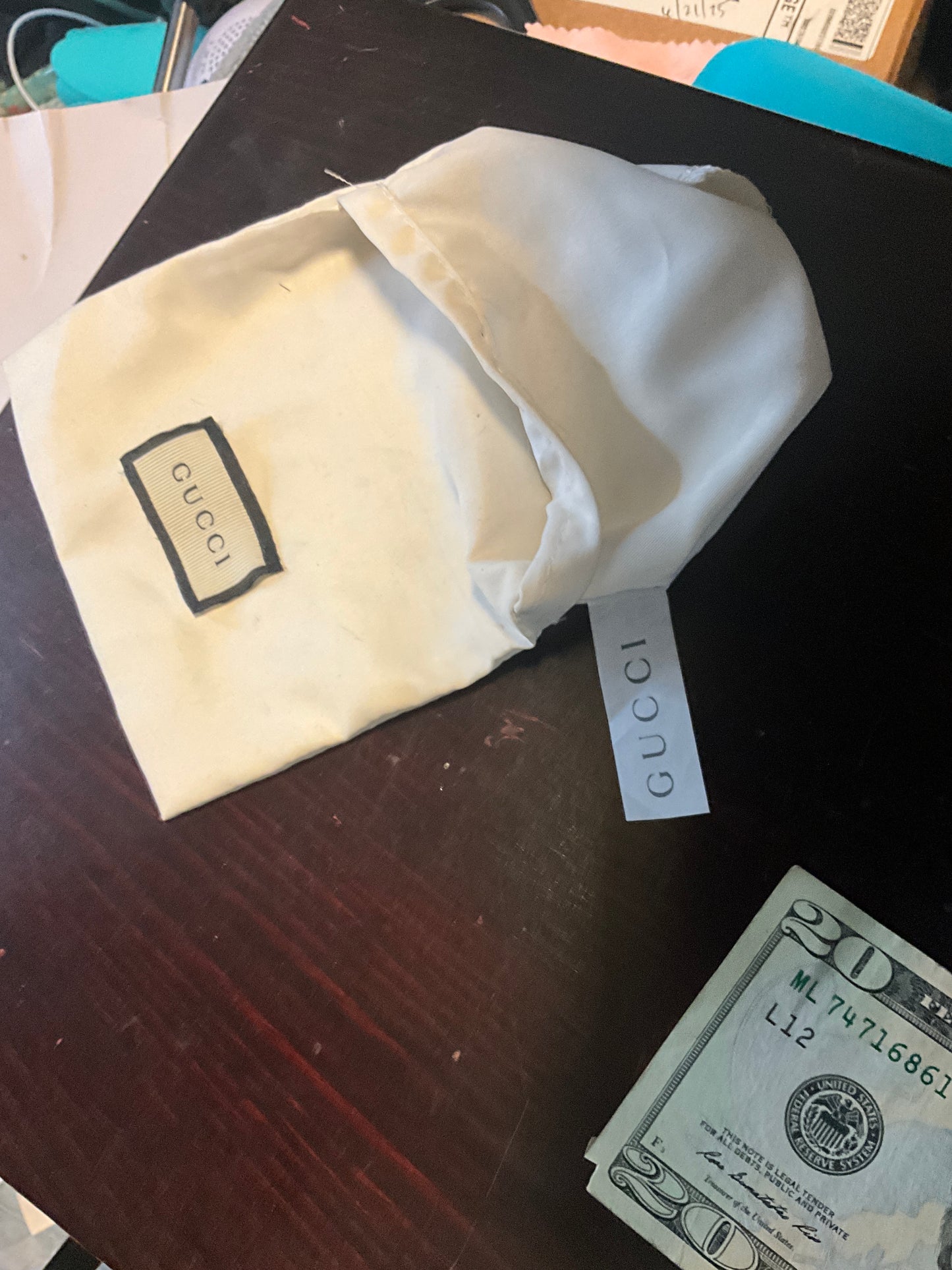 Authentic Gucci 100% Polyester Dust Bag – Small Accessory Pouch