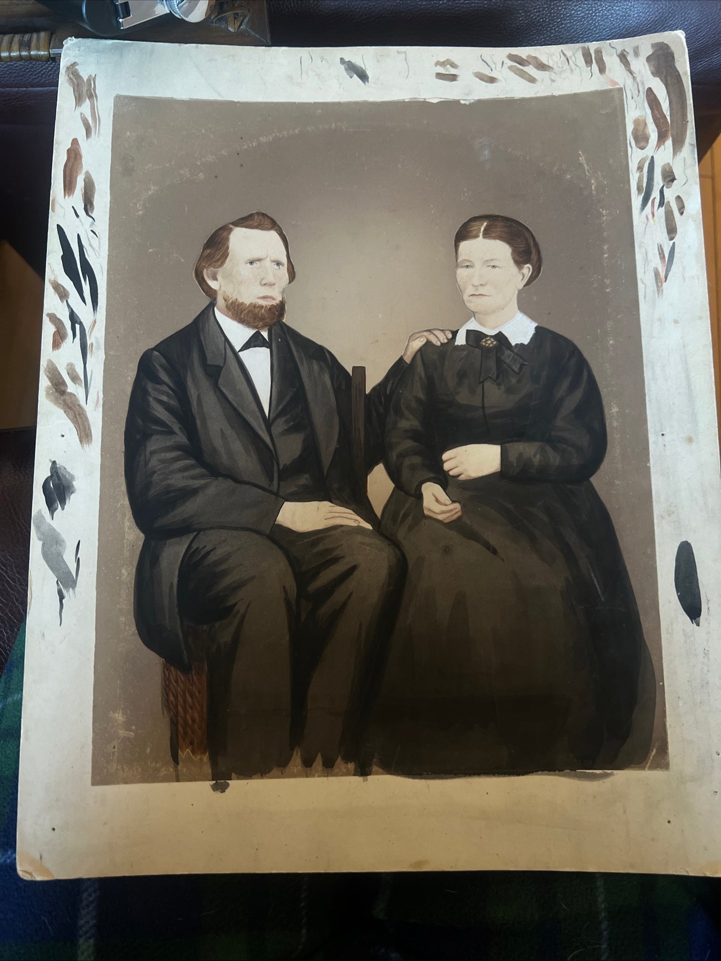 Vintage Painting of Georde and Hulda Draper