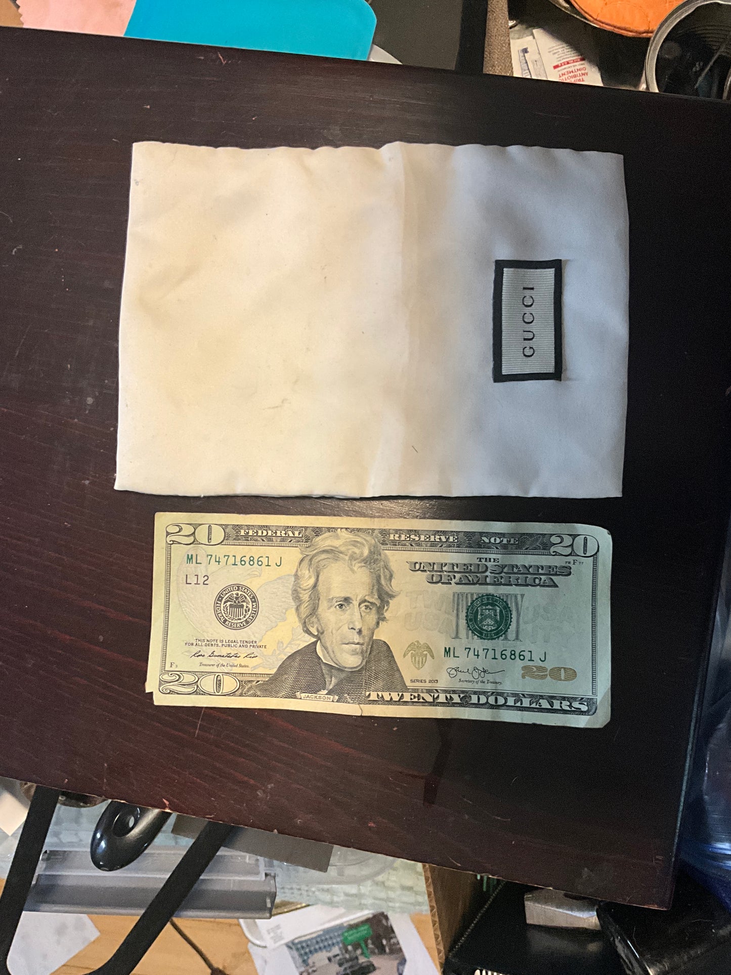 Authentic Gucci 100% Polyester Dust Bag – Small Accessory Pouch