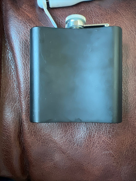 Kraken Black Spiced Rum Promotional Stainless Steel Hip Flask - 6 Oz.