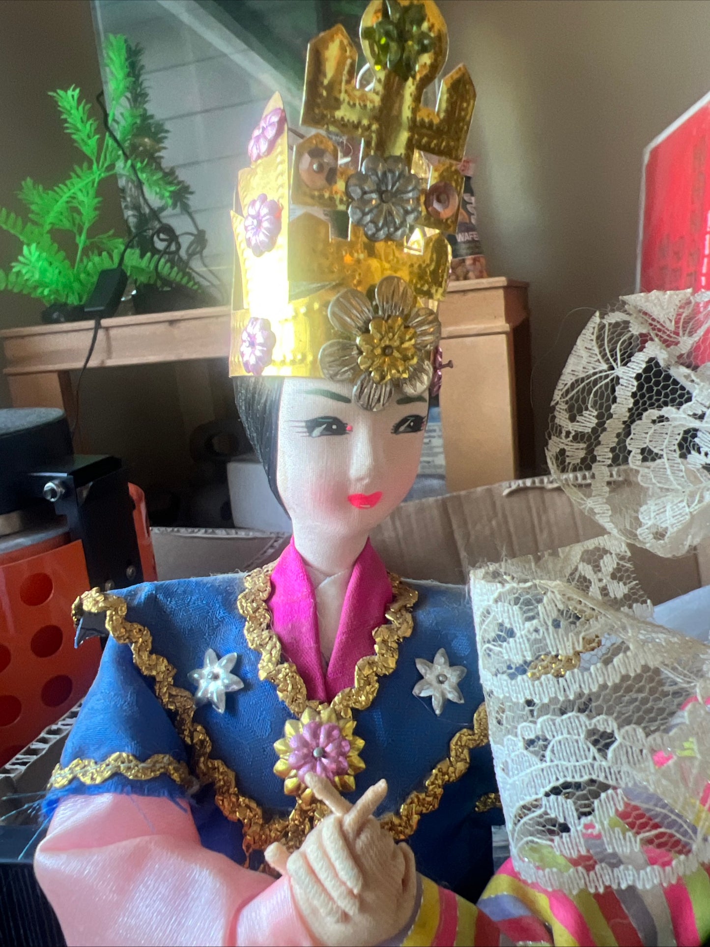 Korean Traditional Handicraft Hanbok Dolls Wedding Collectible Figure Gift