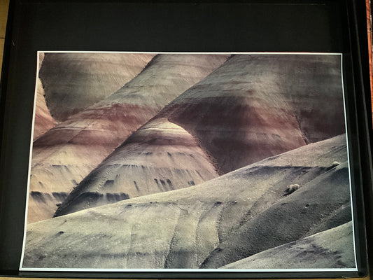 Painted Hills Desert Landscape Photo – Striped Badlands Wall Art Print (14” x 20”)