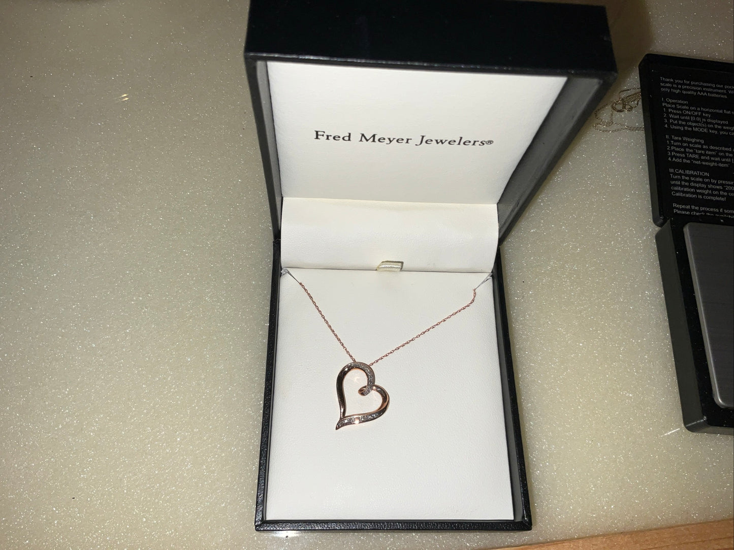 Fred Meyer Pave Diamond And Rose Gold Heart Necklace