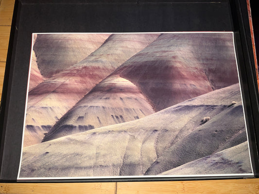 Painted Hills Desert Landscape Photo – Striped Badlands Wall Art Print (14” x 20”)
