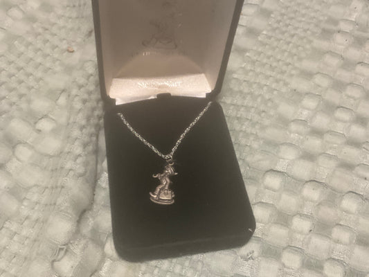 Vintage M.I. Hummel Club Sterling Silver Necklace – Rare 925 Rocking Horse Boy Pendant