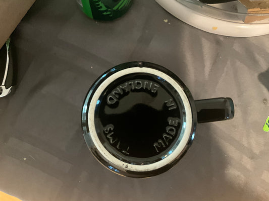 Vintage Kirby “World Class” Mug – Tams England Black & Gold Ceramic