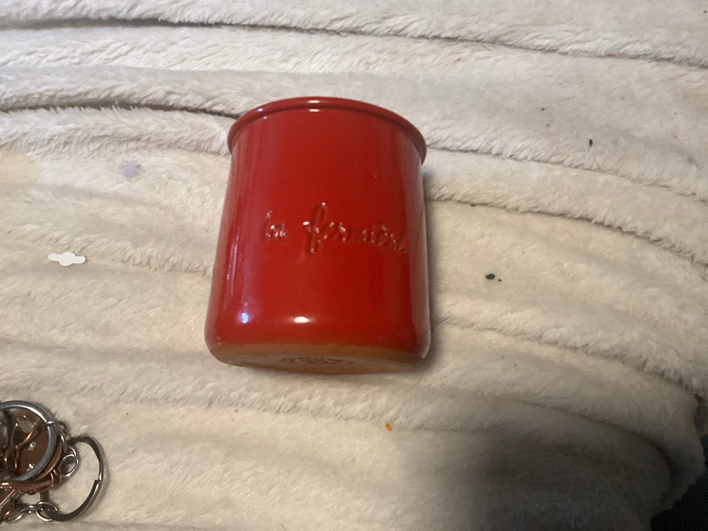 Le Creuset Red “La Forêt” Heart Ramekin – Made in France Stoneware