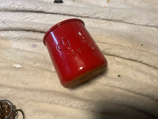 Le Creuset Red “La Forêt” Heart Ramekin – Made in France Stoneware